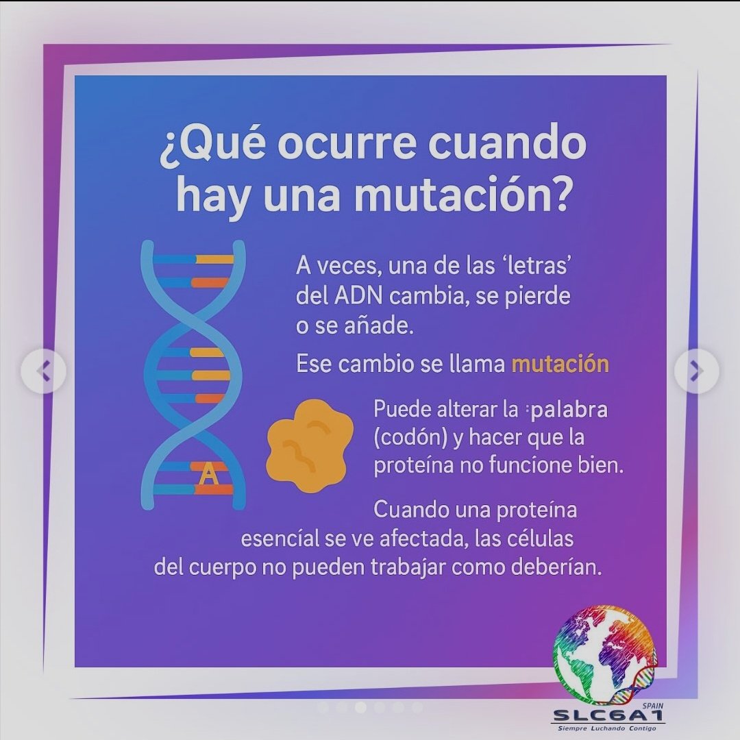 Ilustración educativa sobre el ADN, el gen SLC6A1, la proteína GAT-1 y el neurotransmisor GABA